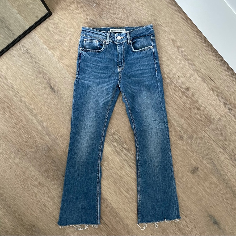Zara Cropped Flared Jeans